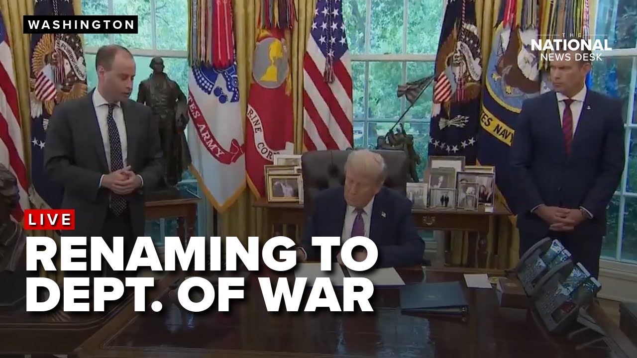 Trump's renames Department of Defense to the Department of War