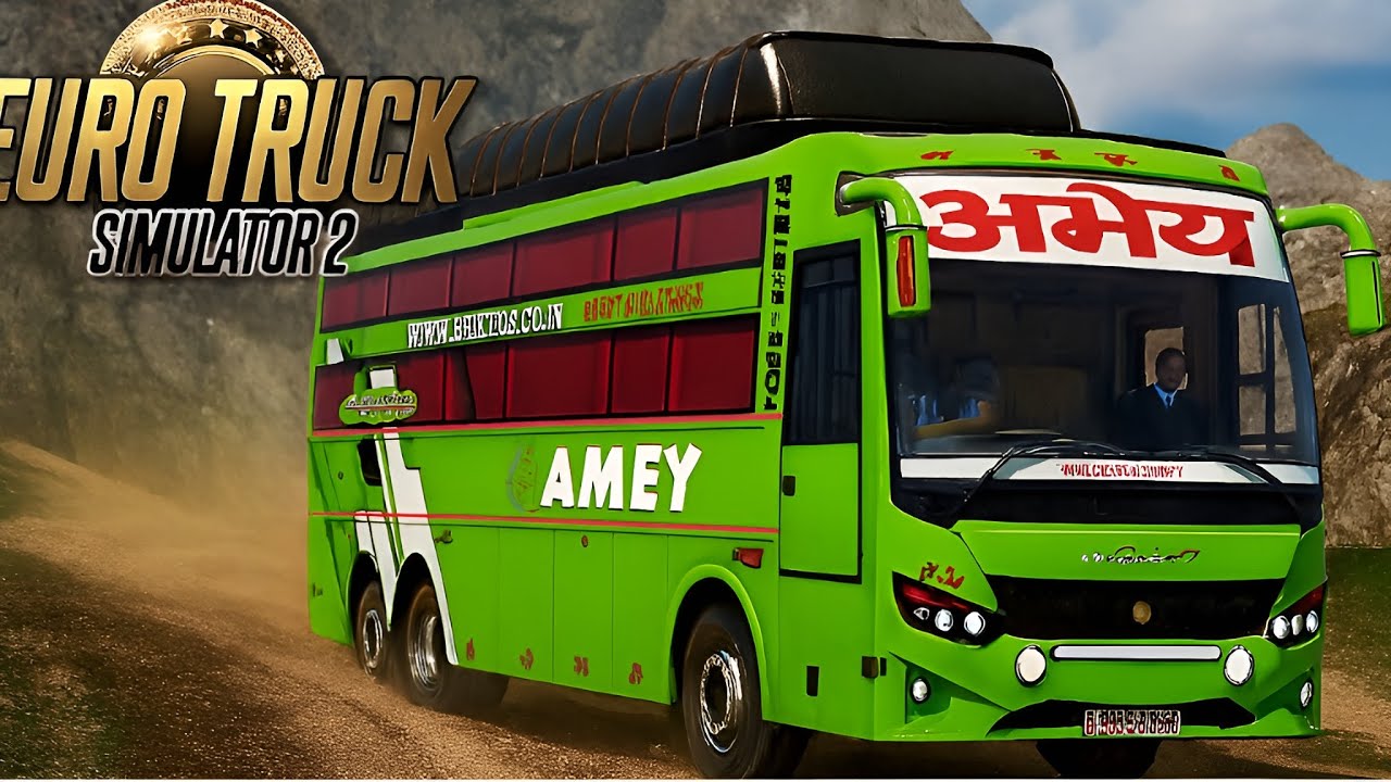 Extreme Mud Route with India’s Sleeper Bus | ETS2 AMEY Rally Drive