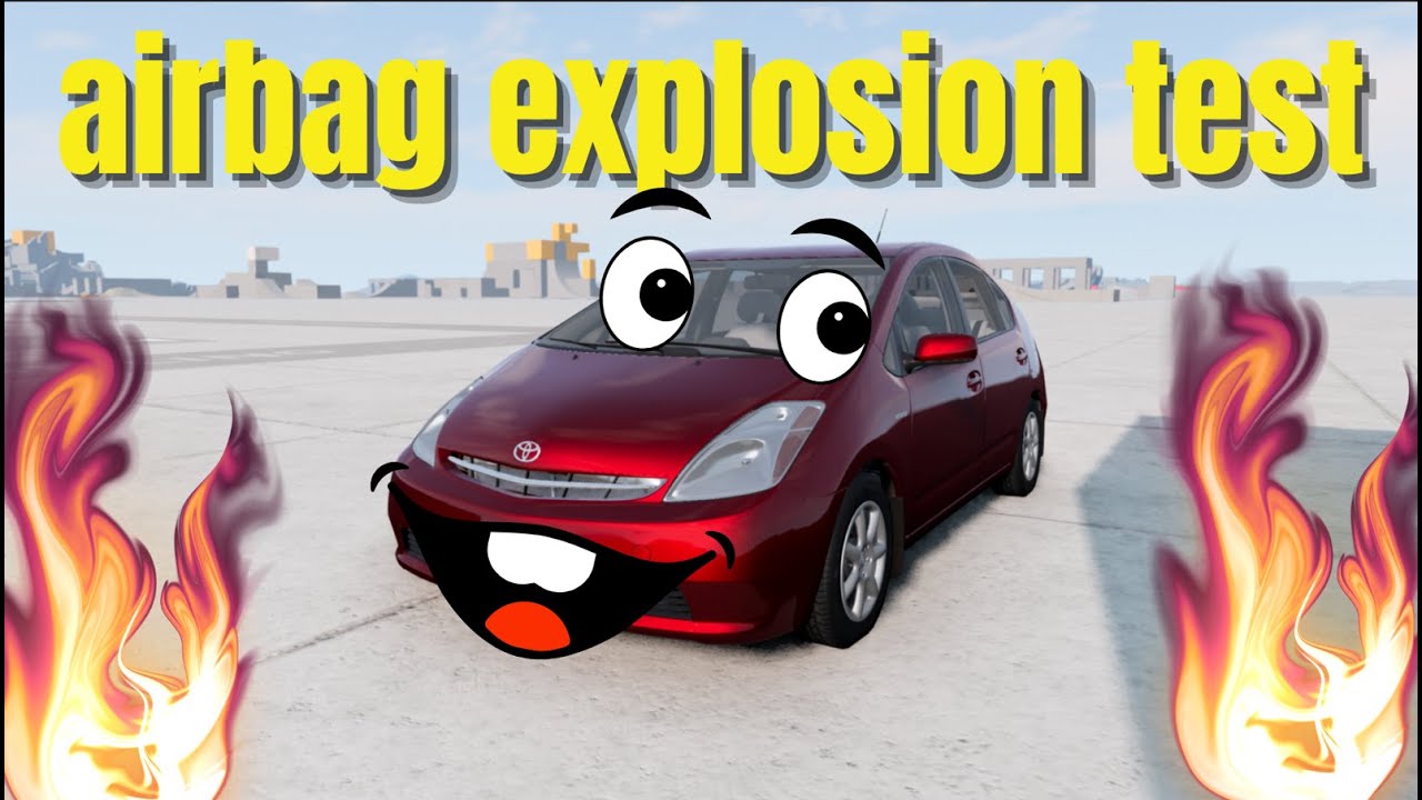 Airbag Explosion Test | Toyota Prius | Crash | BeamNGdrive | #beamngdrive #airbag #explosion #toyota