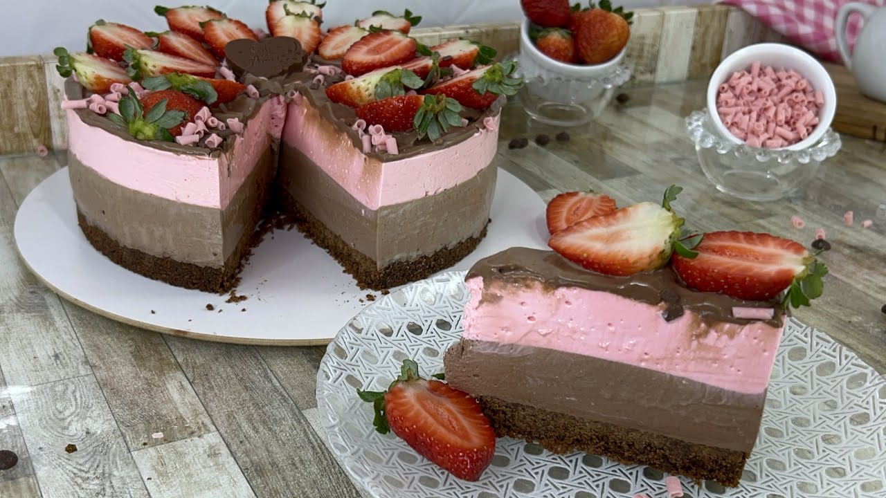 TORTA RÁPIDA GOURMET NO SABOR DE SENSAÇÃO - ficou uma das tortas mais em conta do cardápio - 🍓🍫