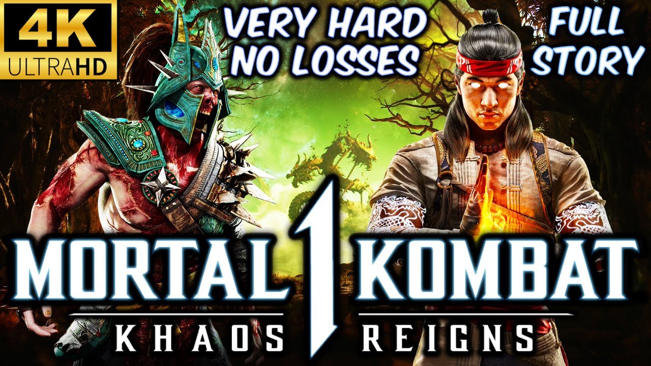 MK1 *FULL* STORY MODE ON VERY HARD DIFFICULTY!! (NO LOSSES) 4K 60 FPS (MORTAL KOMBAT 1) KHAOS REIGNS