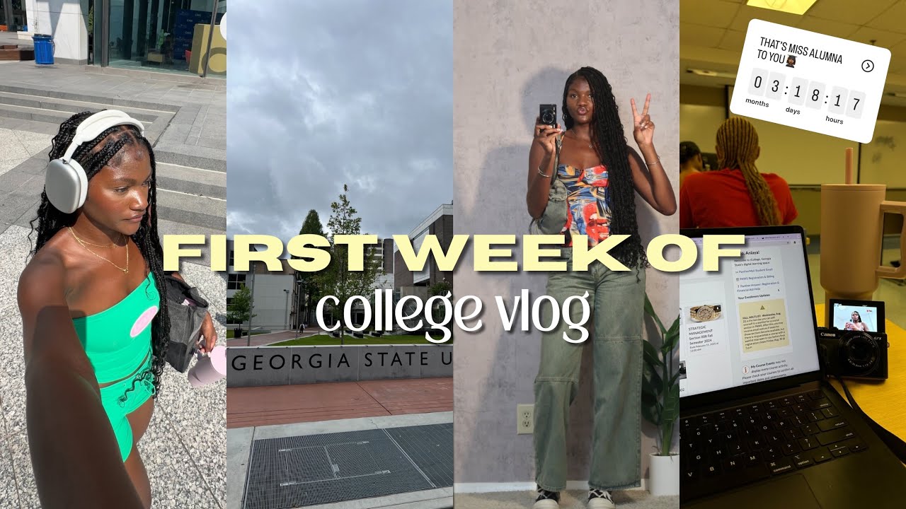 first week of college vlog | senior year at georgia state university ♡