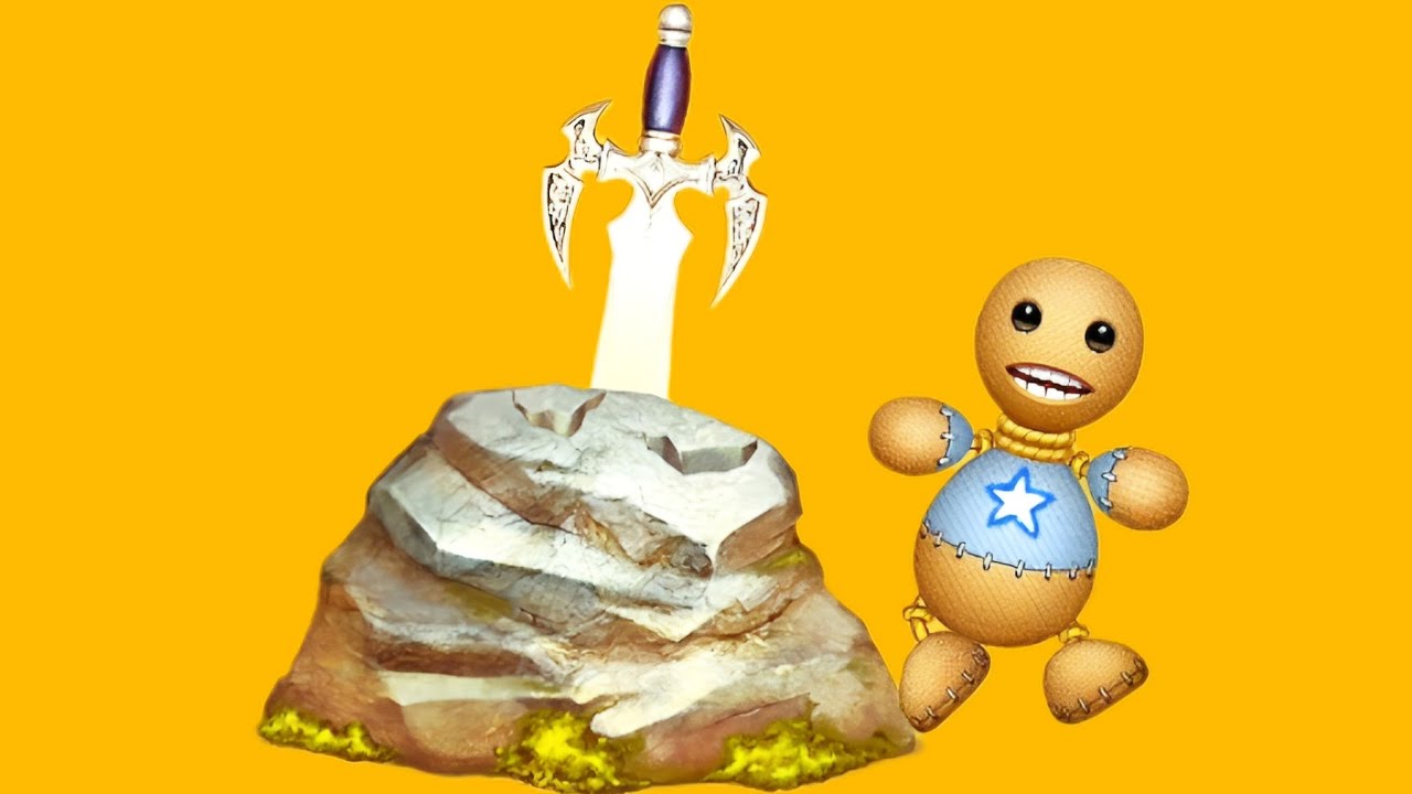 ​HE ACTUALLY PULLED IT OUT! 😱 Buddy vs Excalibur 🗡️✨ #kickthebuddy 