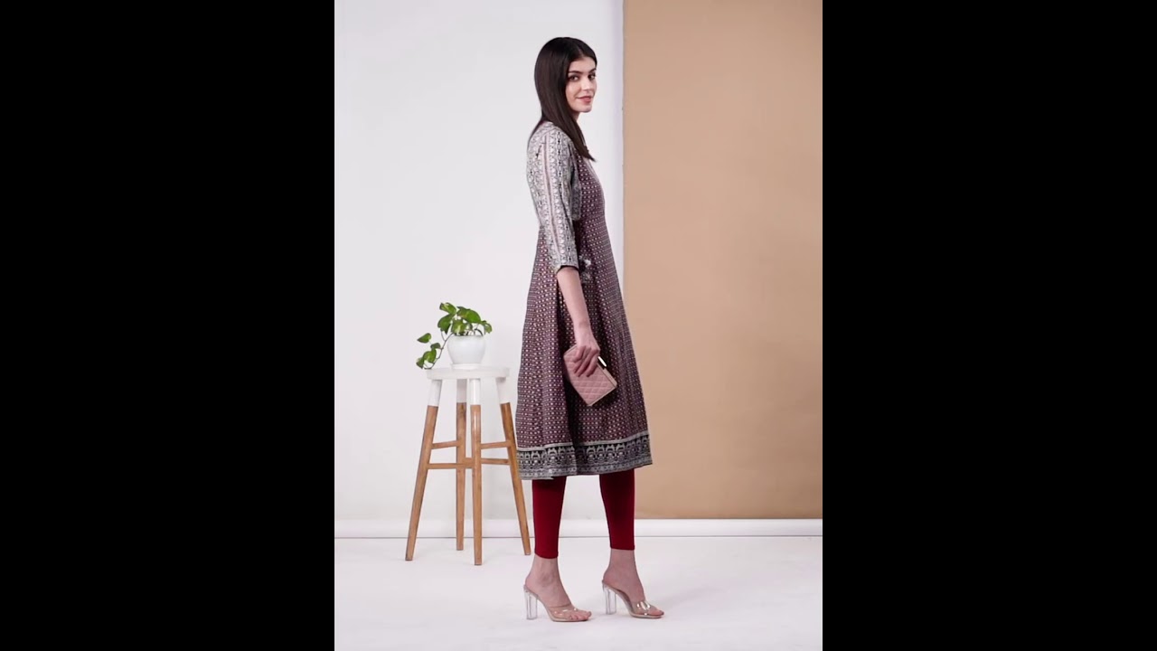 Ethnic Print Flared Kurta