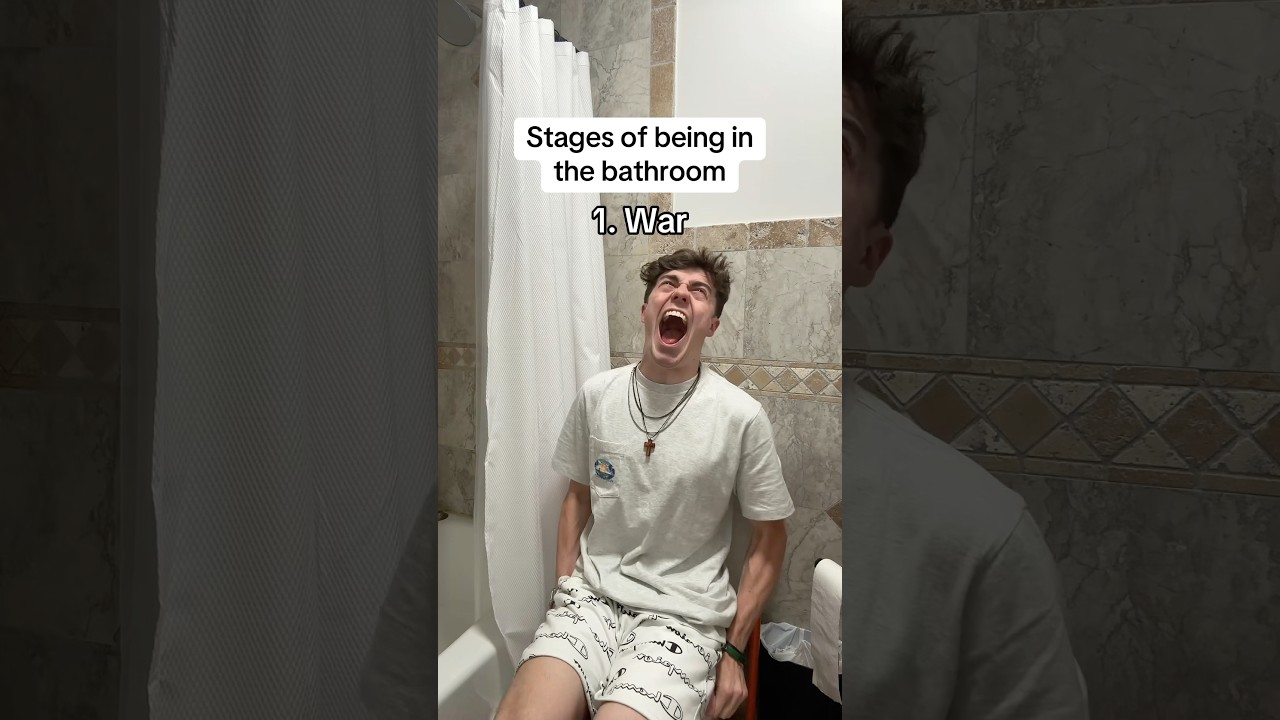 Stages of being in the bathroom 🚽