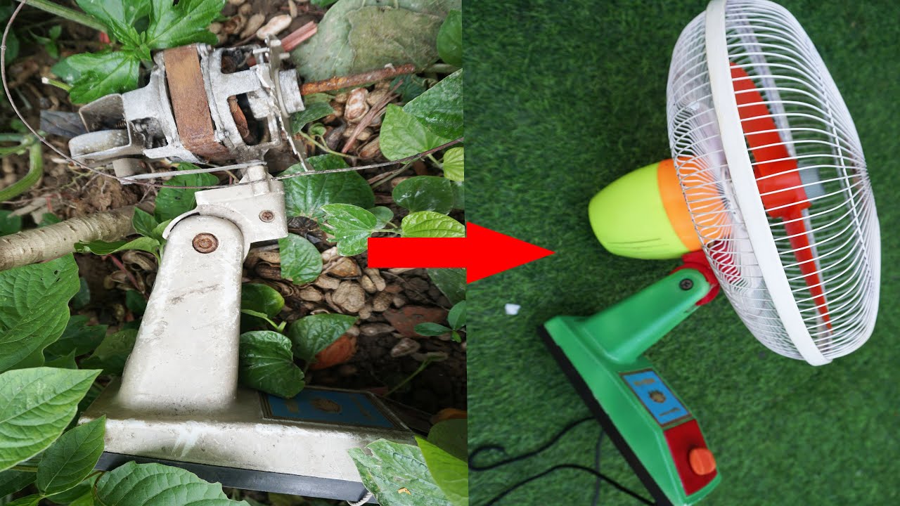 Restoration wall fan old and rusty - Restoration And Reuse Fan damaged - DIY fan cover
