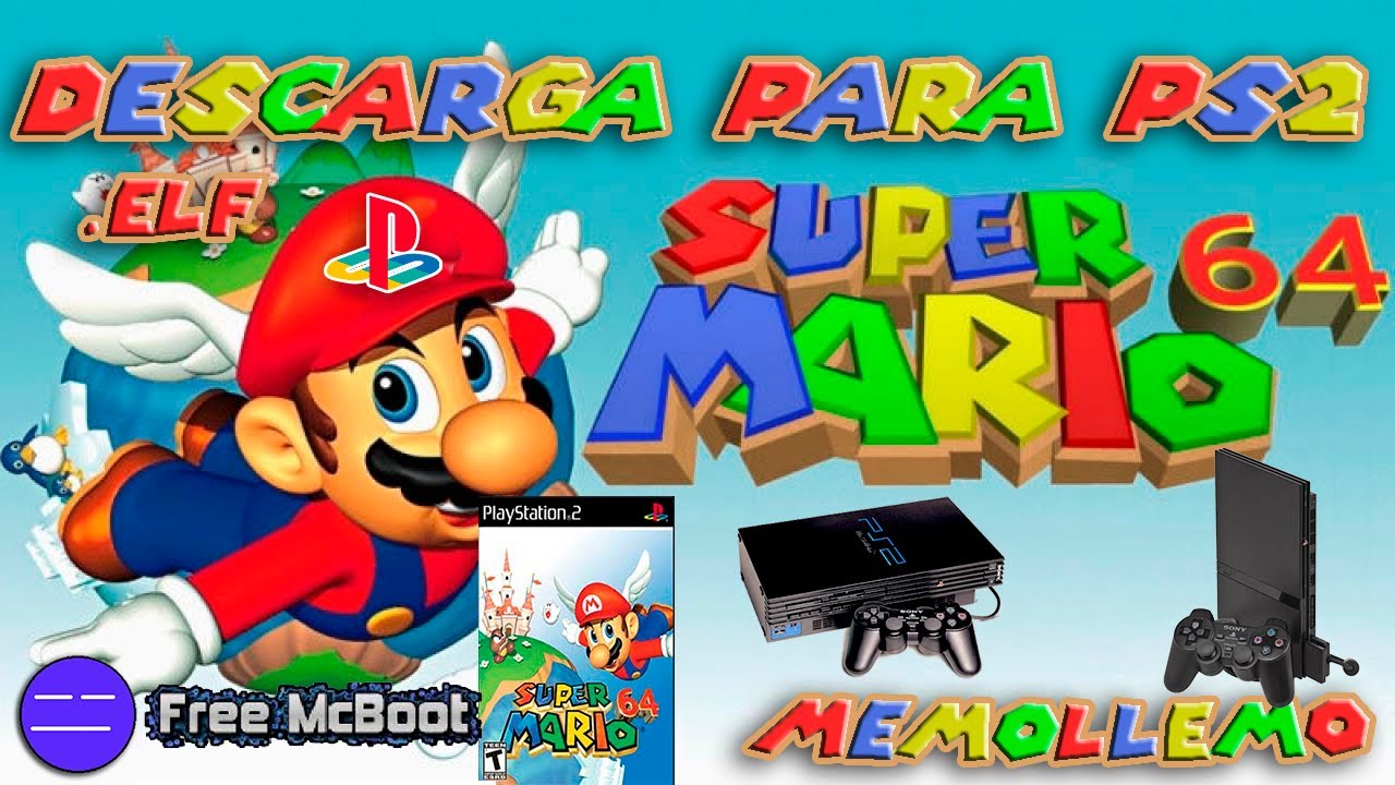 Super Mario 64 español para PS2 Por USB | FreeMCBoot .ELF|