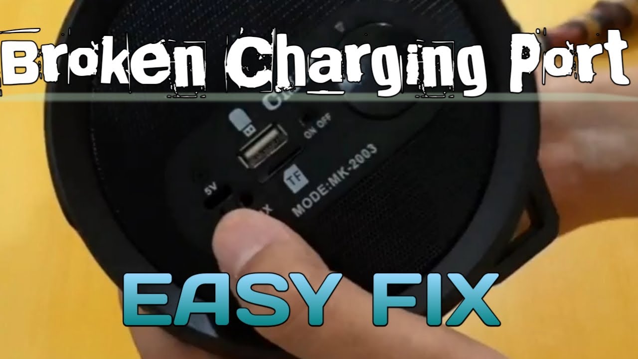 Broken Charging Port of Bluetooth Speaker||Easy Fix