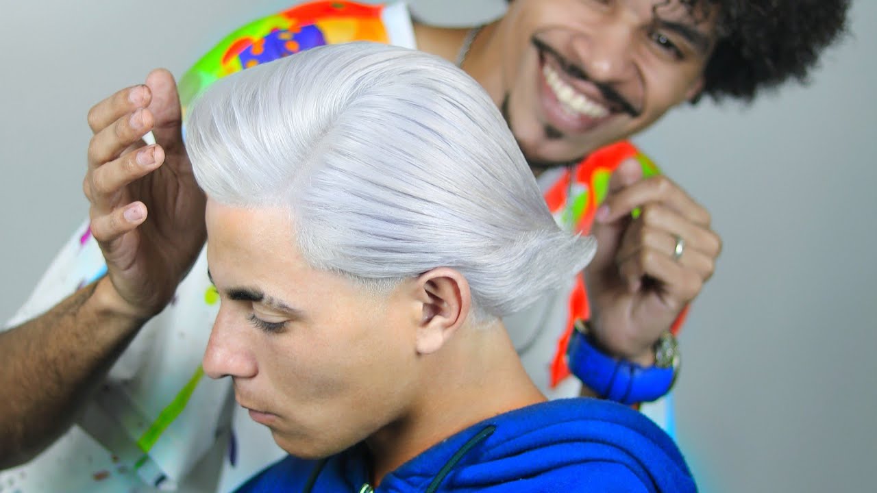 ❄ICE HAIR TRANSFORMATION😱 ⭕BRANCO COMO A NEVE⭕✂️💈🇧🇷