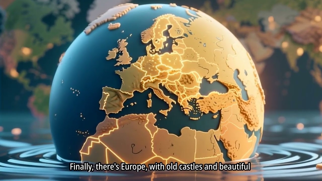 Continents and Seas, learn about our world, continents, oceans and more. #world #cartoon #story