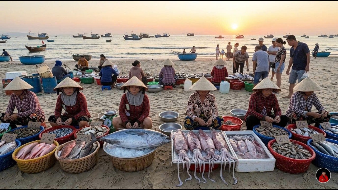 Vietnam's Beachside Market | Fresh Seafood and Fish at Unbelievable Prices