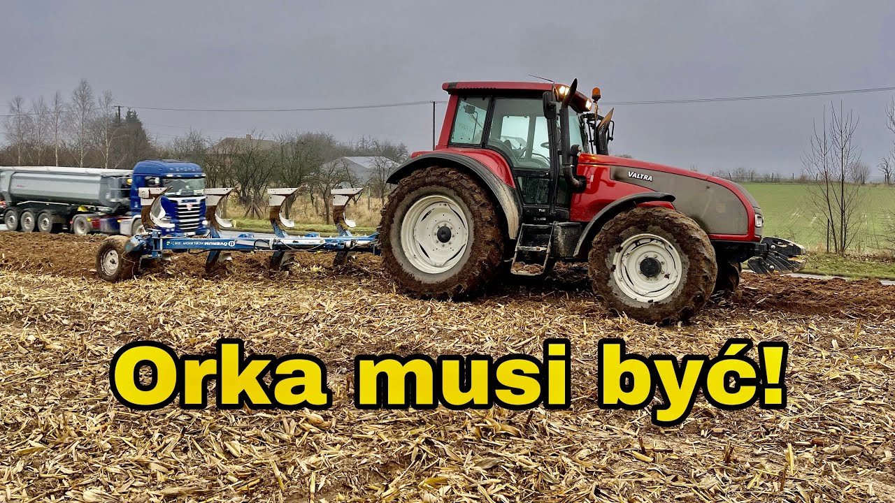 #425- Orka to jednak orka! Po kukurydzy i pod kukurydze! Valtra T140/ Nowe lampy robocze!
