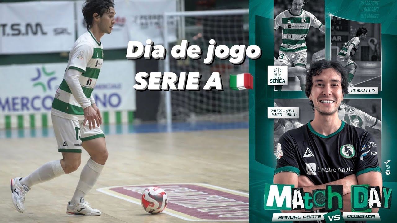 Um dia na vida de um jogador profissional de futsal em dia de jogo na serie A italiana!