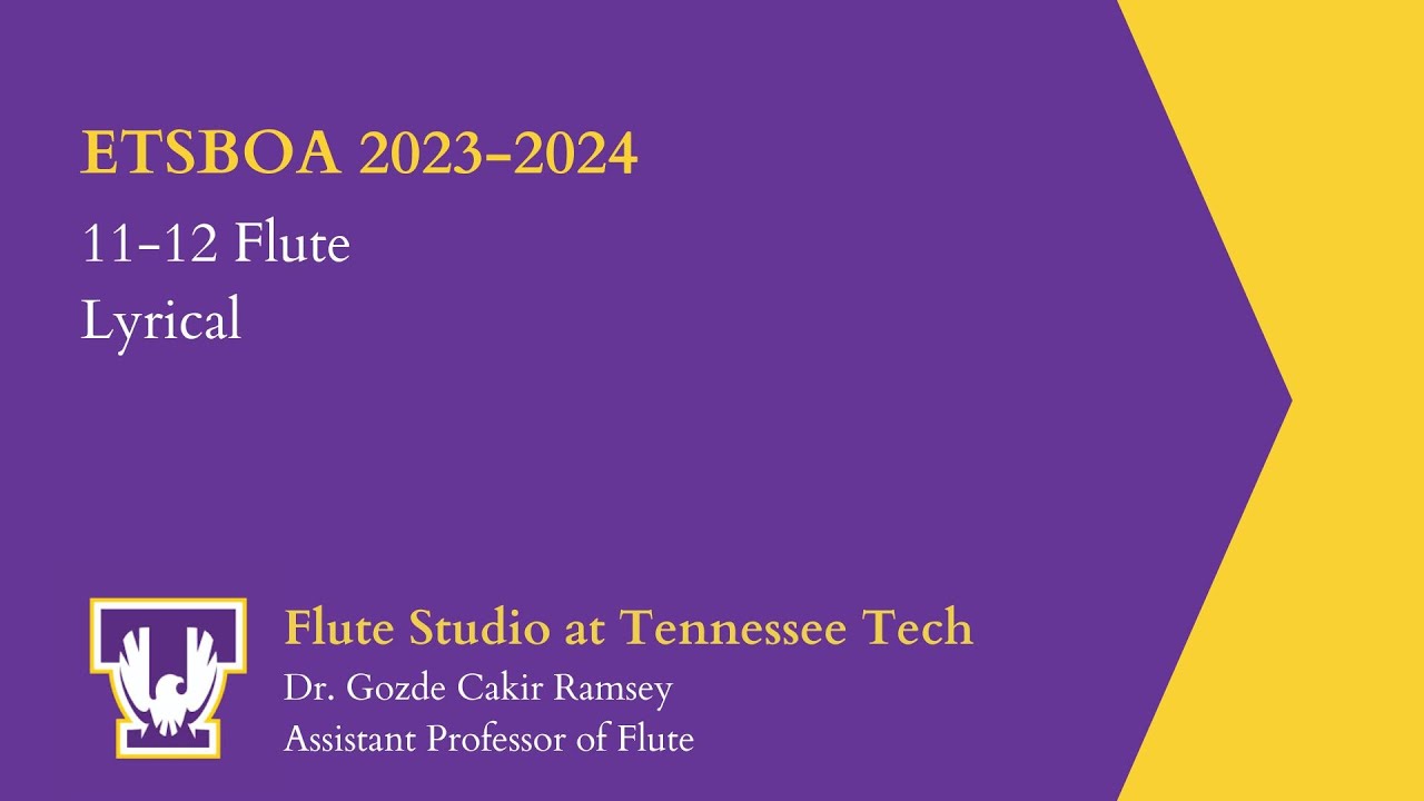 2023-2024 ETSBOA All East Flute Etude, 11-12 Lyrical