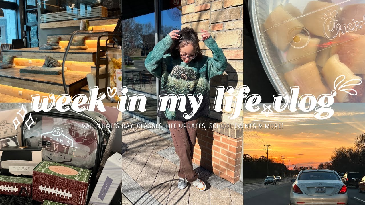 WEEKLY VLOG | valentine's day, classes, life updates, school events & more! | aliyah simone ♡