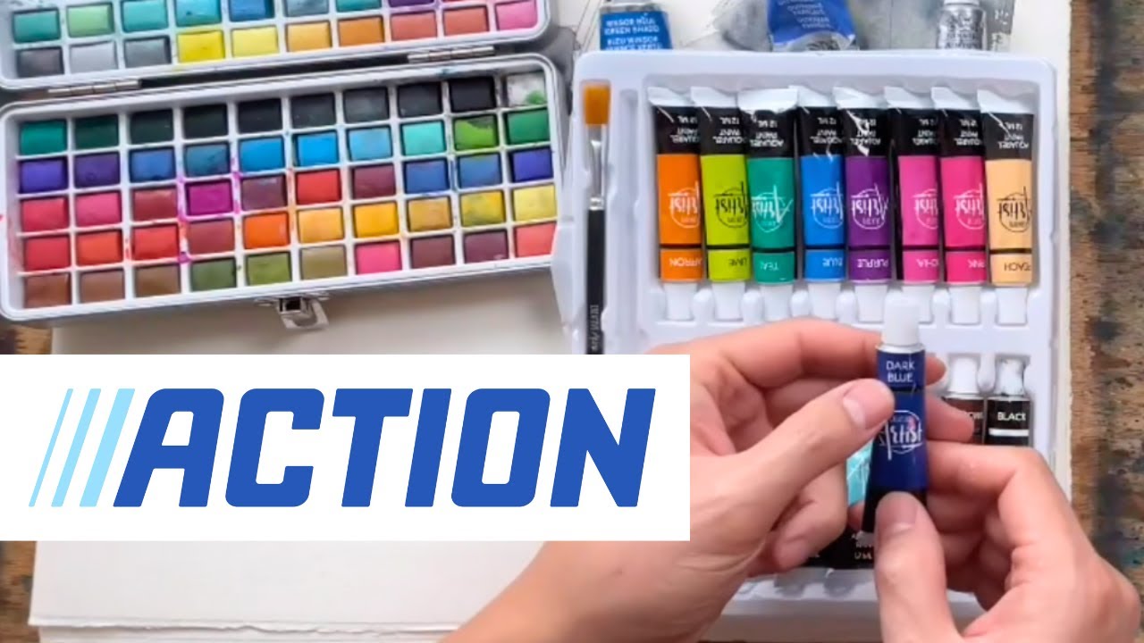 Test en direct du matériel aquarelle de Action