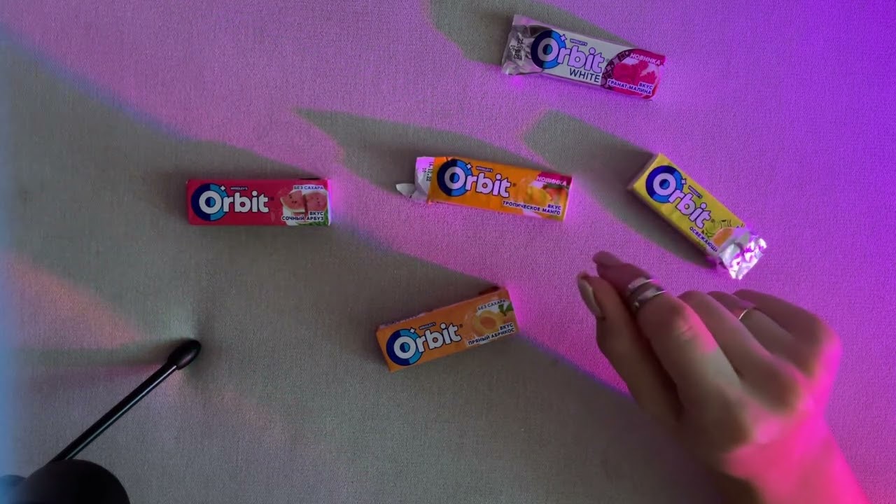 АСМР , дегустация жвачек, ЖВАЧКА , чавканье, orbit , ASMR