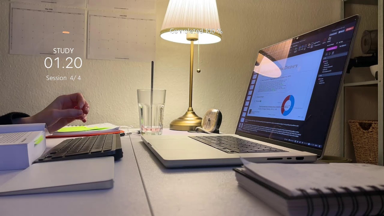 4 hour LIVE STUDY WITH ME | 50-10 POMODORO | Keyboard Typing Sounds ASRM