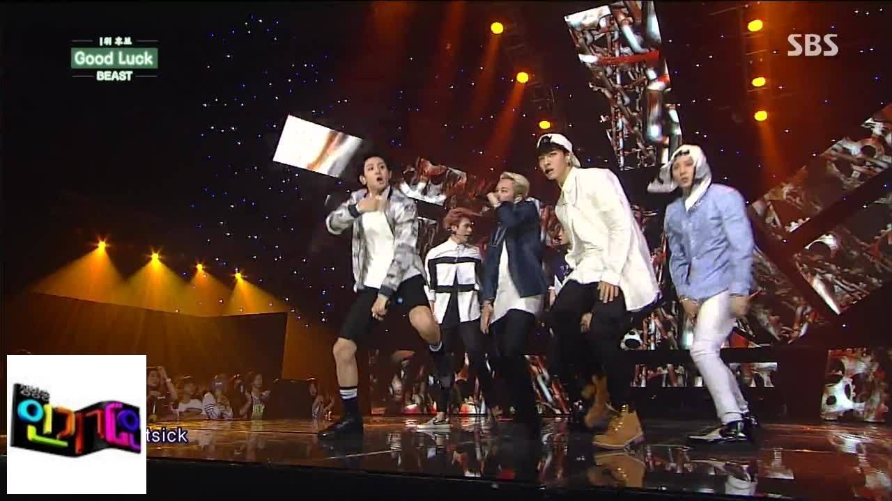 [BEAST] GoodLuck GoodLuck @ Популярная песня Inkigayo 14071
