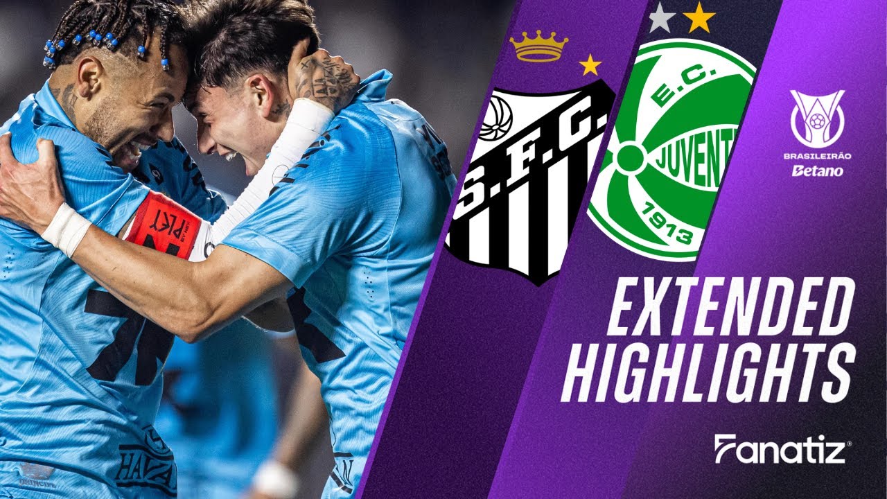 Santos vs. Juventude 3 - 1 I Game Highlights I Brasileirão 2025