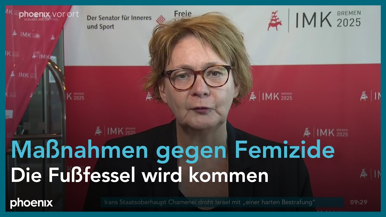 phoenix tagesgespr&auml;ch mit Daniela Behrens zu Ma&szlig;nahmen gegen Femizide am 13.06.25