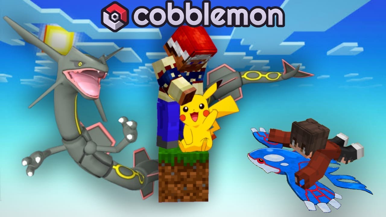 I SURVIVED 100 DAYS IN COBBLEMON ONE BLOCK IN MINECRAFT