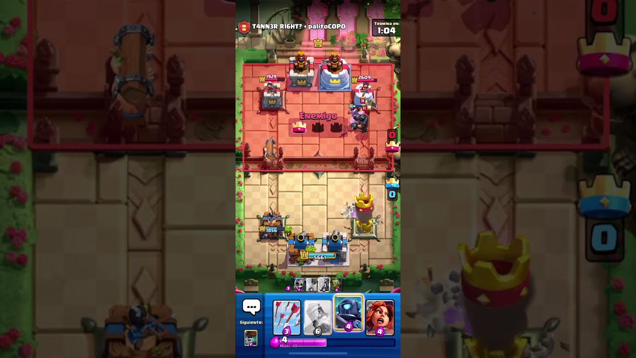 Jugando con un amigo a 2VS2 en CLASH ROYALE La primera empieza bien las otras dos no tanto