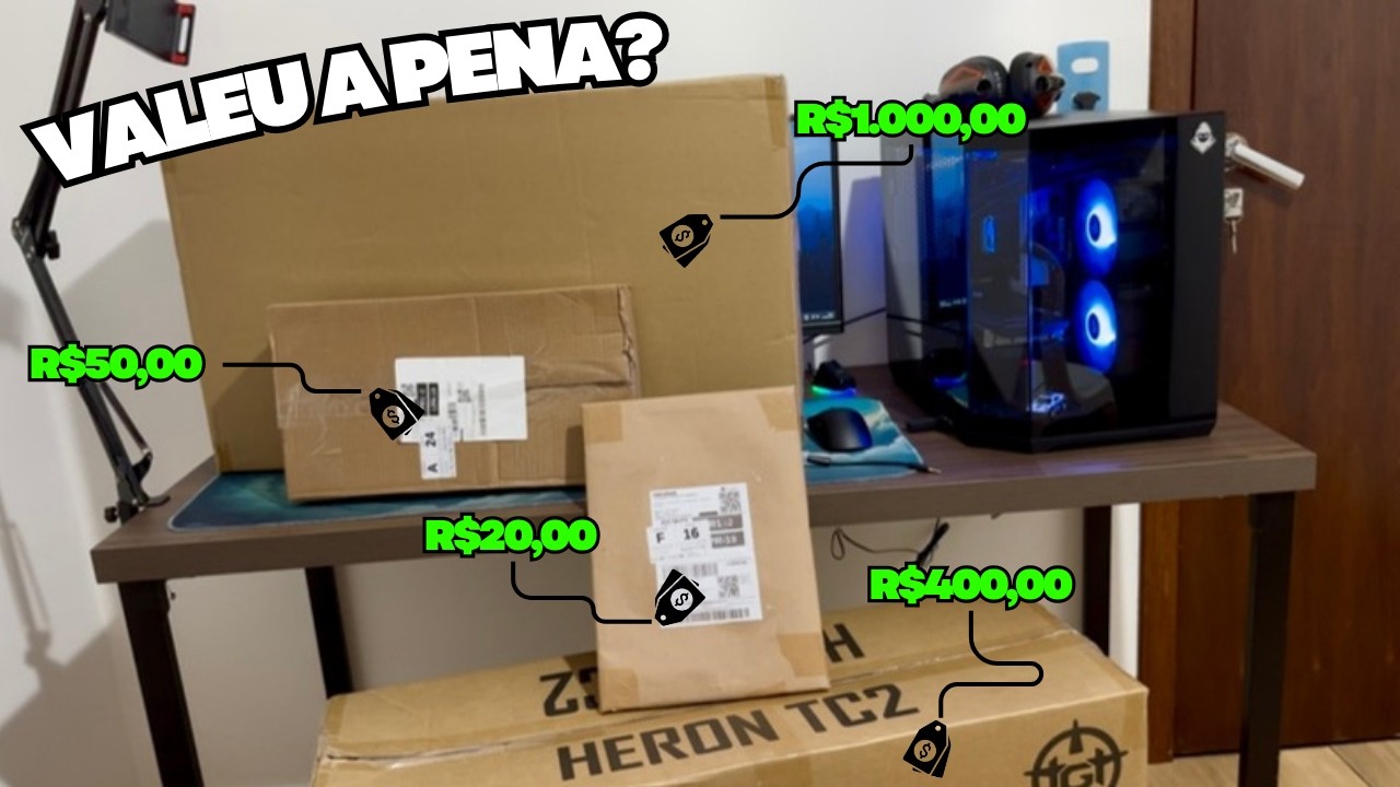 GASTEI R$1.570 EM PRODUTOS PARA MEU SETUP