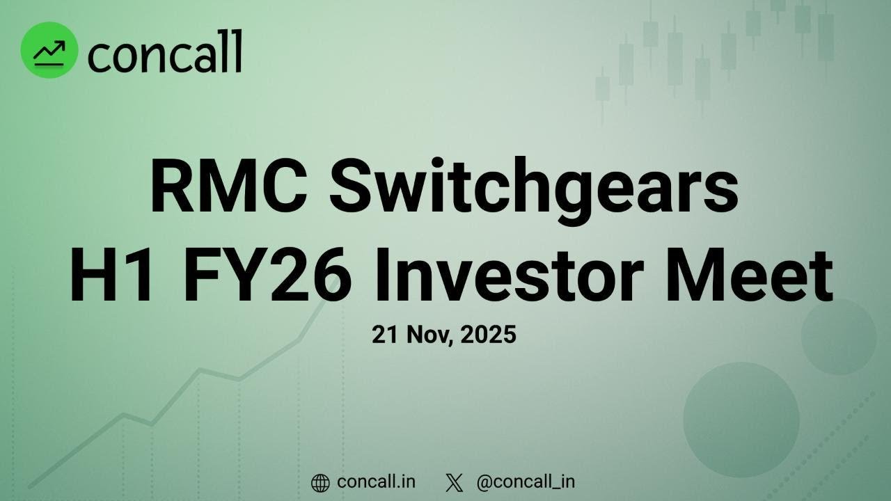 RMC Switchgears H1 FY26 Earnings Conference Call | Concall.in