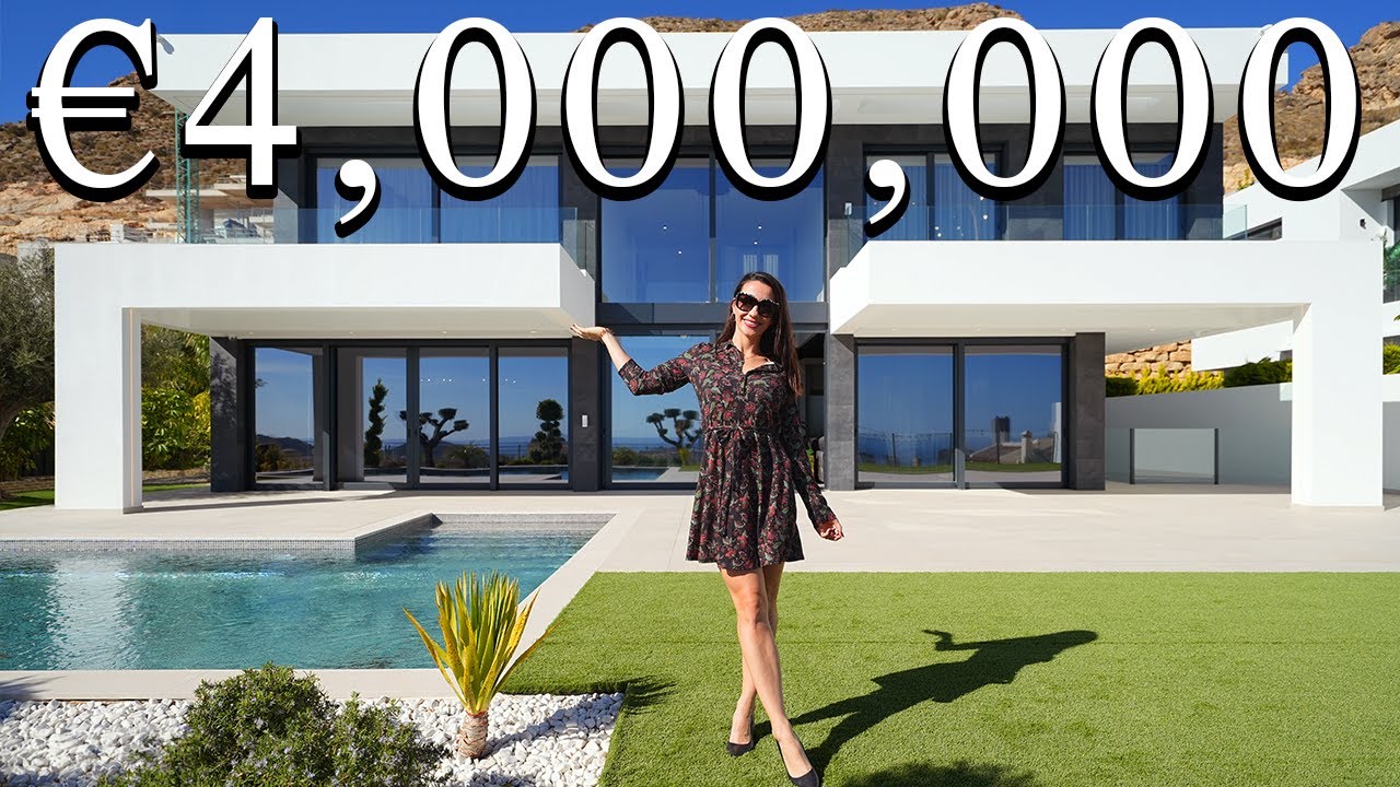 Touring A &euro;4,000,000 Luxury Home with Gold Kitchen & THEMED BEDROOMS on top of BENIDORM !!