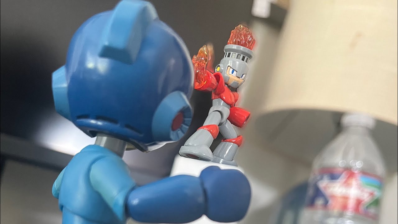 Mega Man V.S. Fire Man (stop motion)