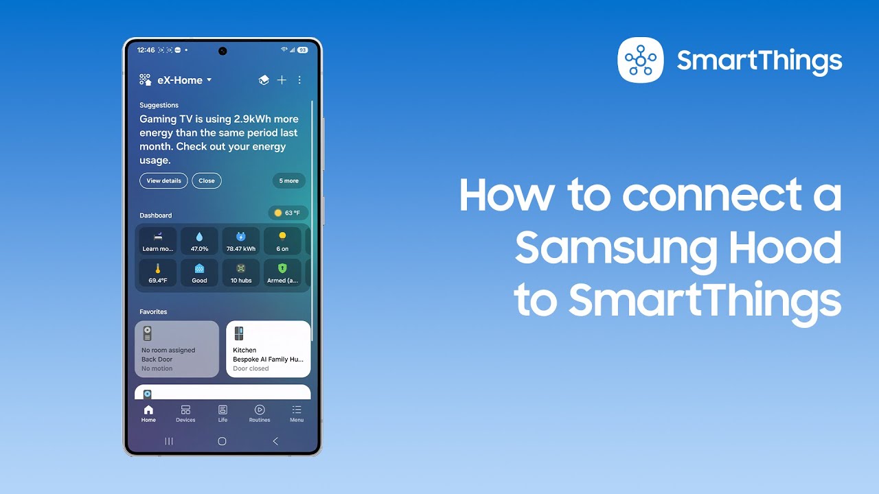 How to connect a Samsung Hood to SmartThings