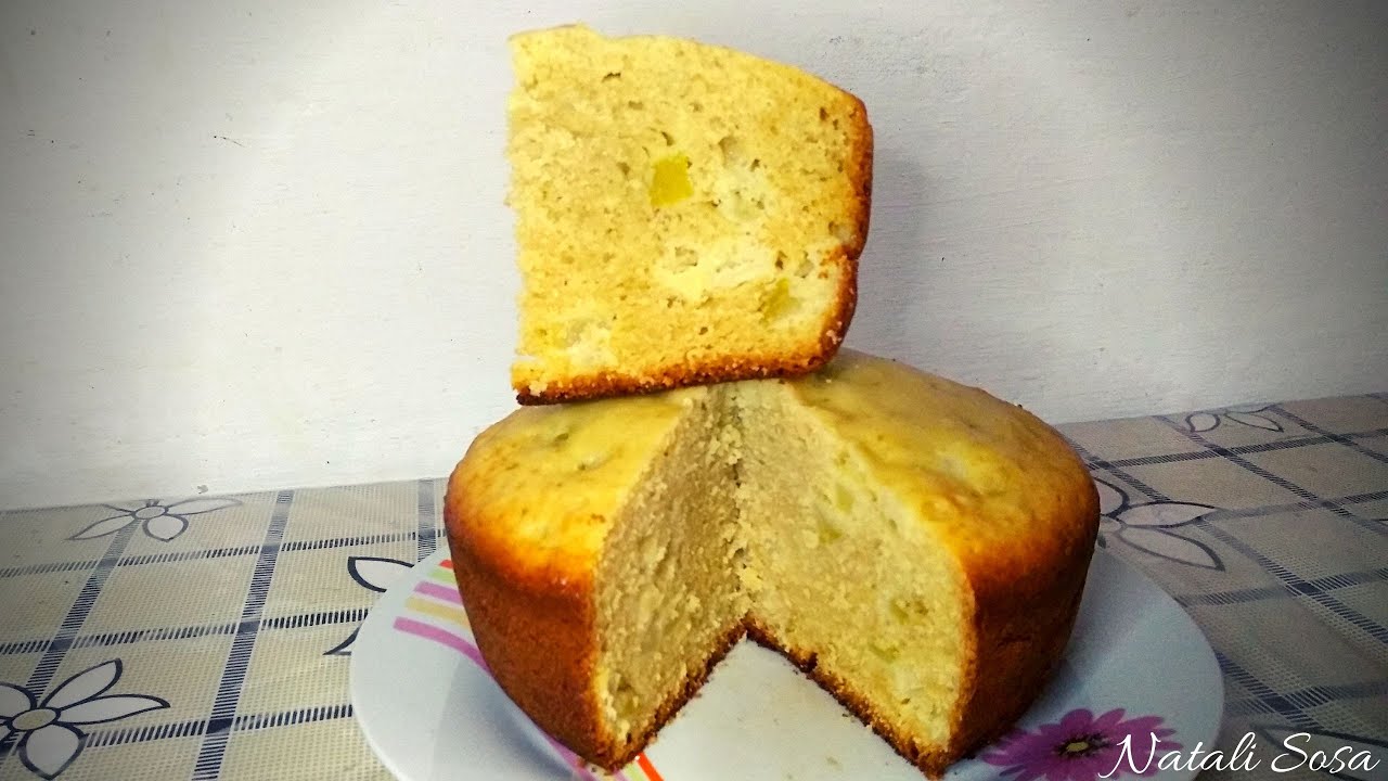 bizcochuelo de manzana sin horno, en olla essen económico y super alto!!