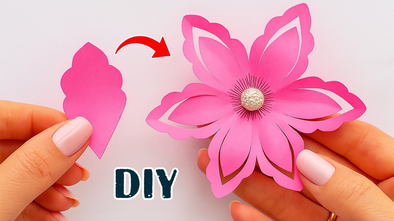 You Won’t Believe How Easy This Paper Flower Is! 🌸 (DIY in 4 Minute)