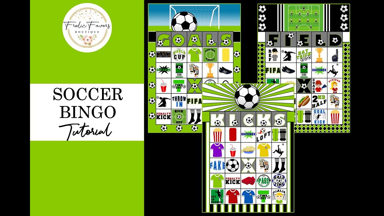 SOCCER BINGO | HOW TO PLAY PICTURE BINGO | Frolic Favors