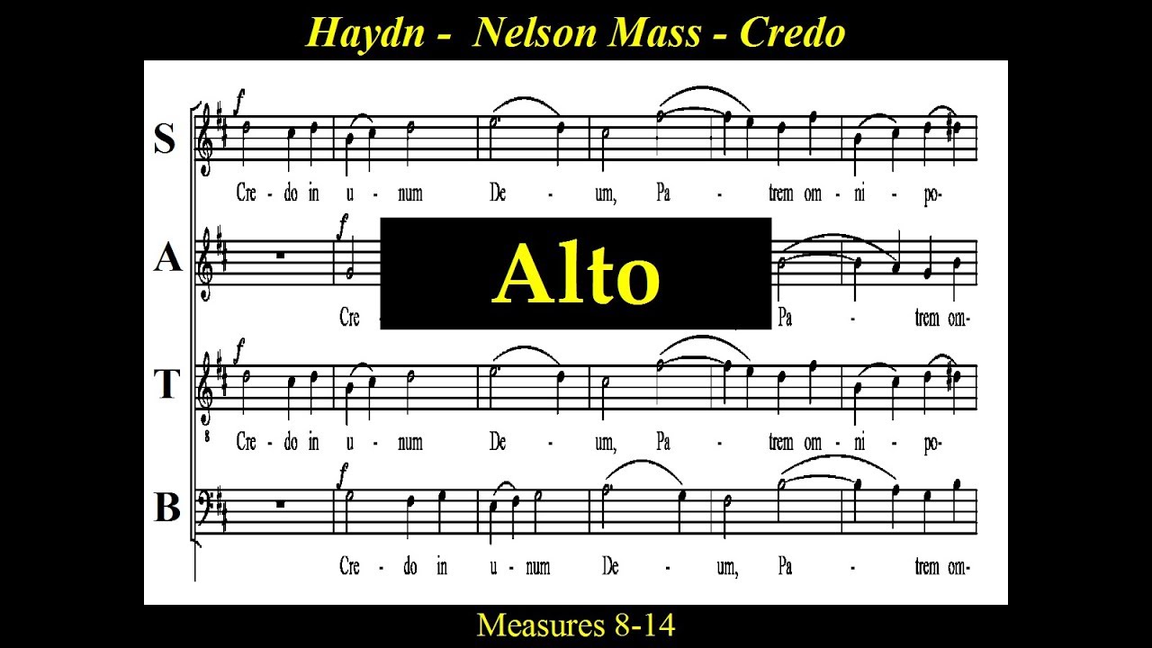 Haydn - Alto - Nelson Mass - 3C - Credo - Et Resurrexit