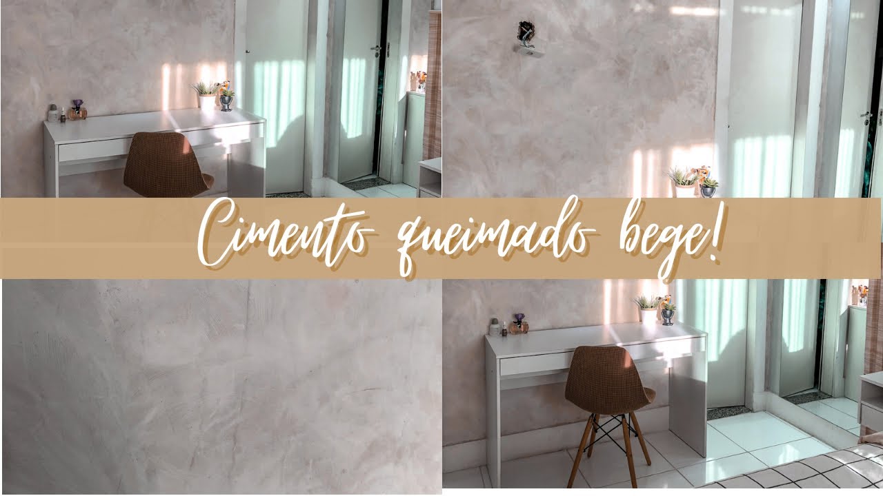 DIY: CIMENTO QUEIMADO BEGE | D&Eacute;COR BOHO