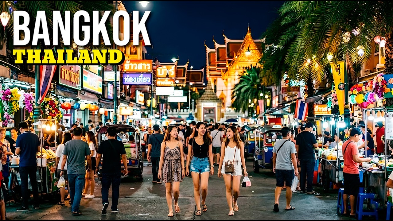 Bangkok Night Walking Tour 4K 🇹🇭 Thailand Neon Streets & Night Life