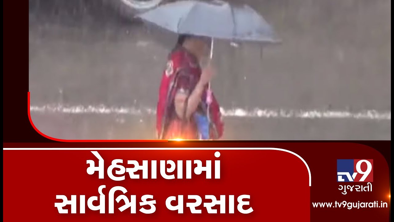 Gujarat Rains: Parts of Mehsana receive heavy rainfall| TV9GujaratiNews
