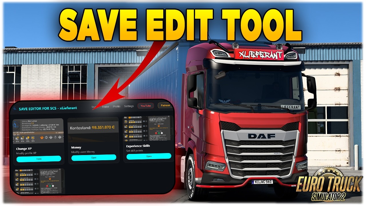 ETS2 🚛 SAVE EDIT TOOL - Vorstellung 0.1.0 🔥💠