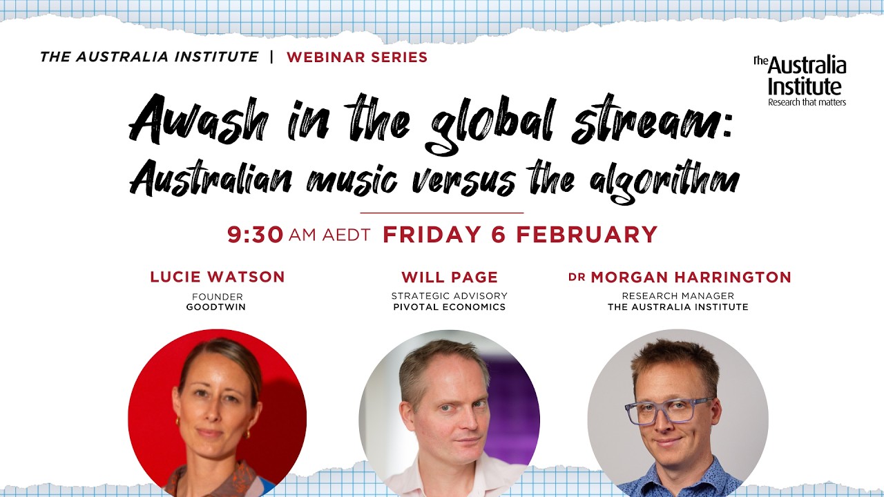 Awash in the global stream: Australian music versus the algorithm | Webinar