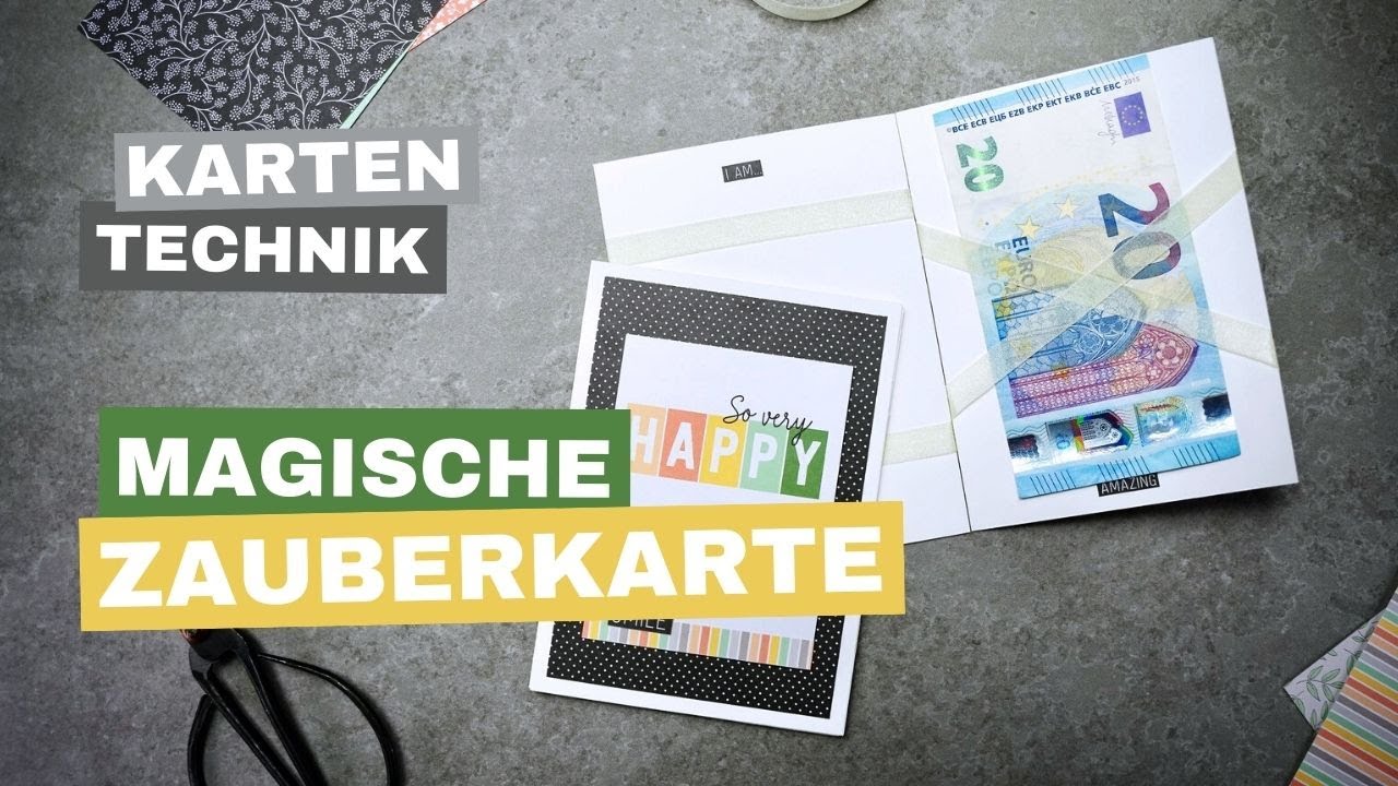 Zauberkarte - ideal für Geldscheine zum Verschenken 💰