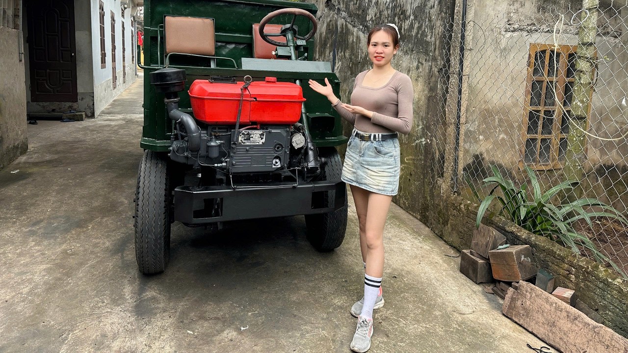 girl's challenge: to restore a diesel-powered car that had been abandoned for many years.🆗🆗🆗