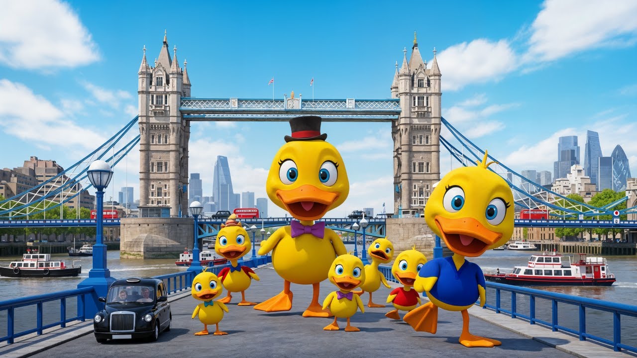 Ducks in London |Kids Song About London Landmarks | Nursery Rhyme for Toddlers & Preschoolers