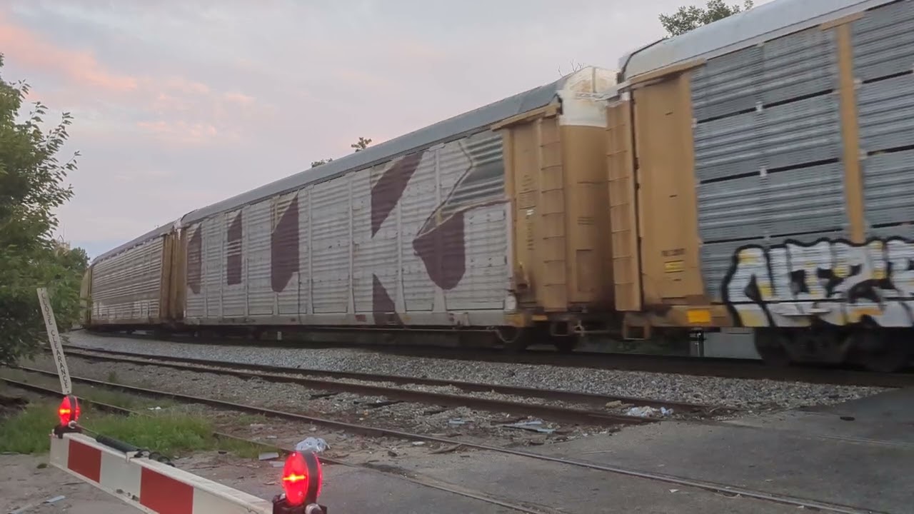 Northbound CSX Autorack train in Marietta Georgia
