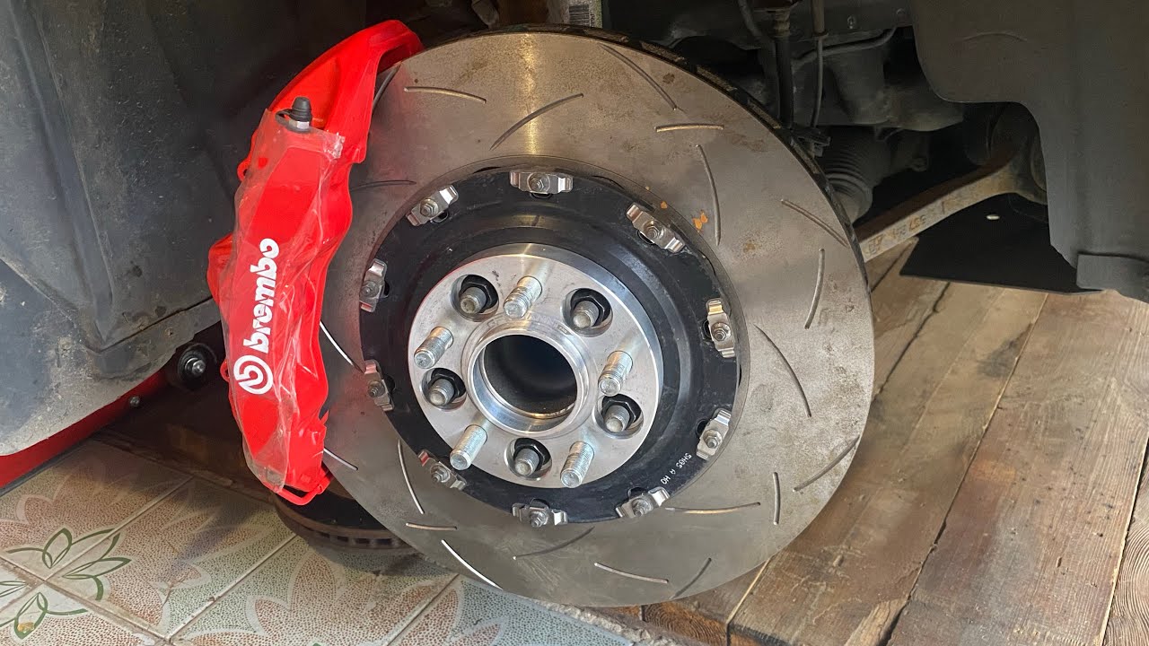 Brembo on Dodge Challenger R/T. These front  brakes are better than the SRT