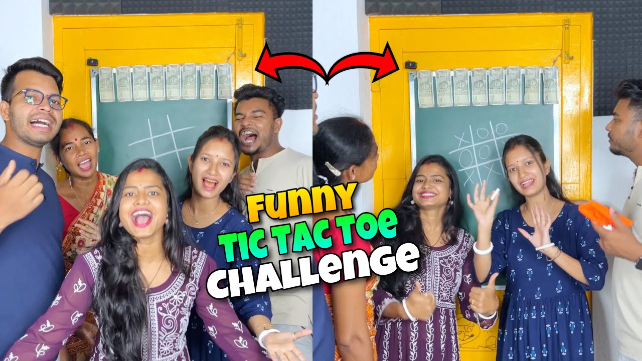Tic Tac Toe Game Funny Challenge With Family