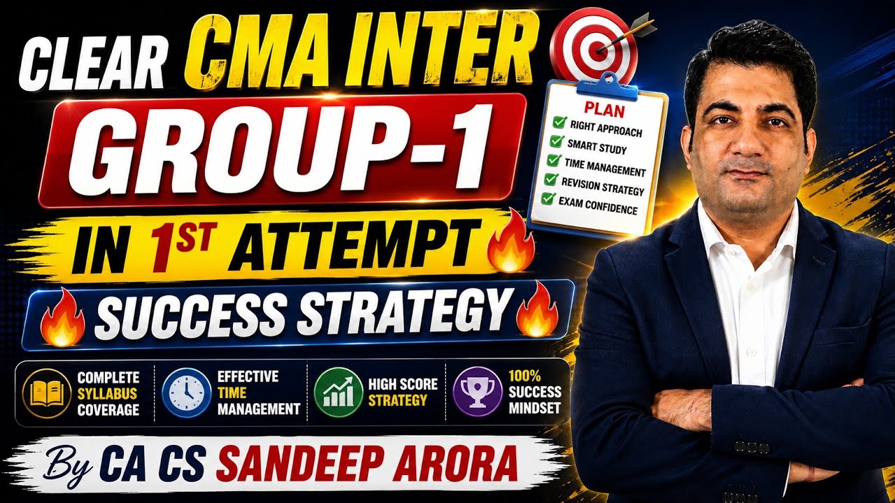 Clear CMA Inter in !st Attempt ~ How to Pass CMA Inter in 1st Attempt