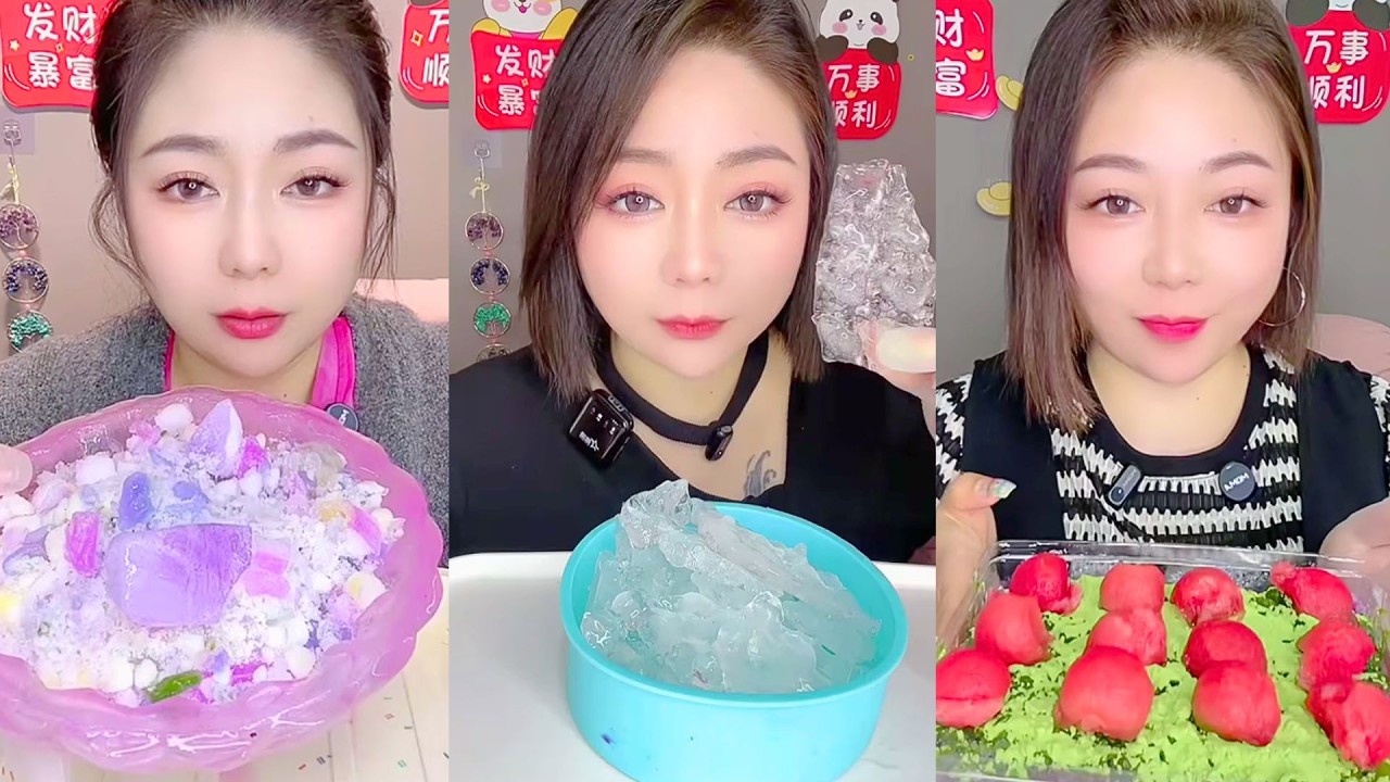 Crystal Ice Bowls and Strawberry Frozen Dessert Collection