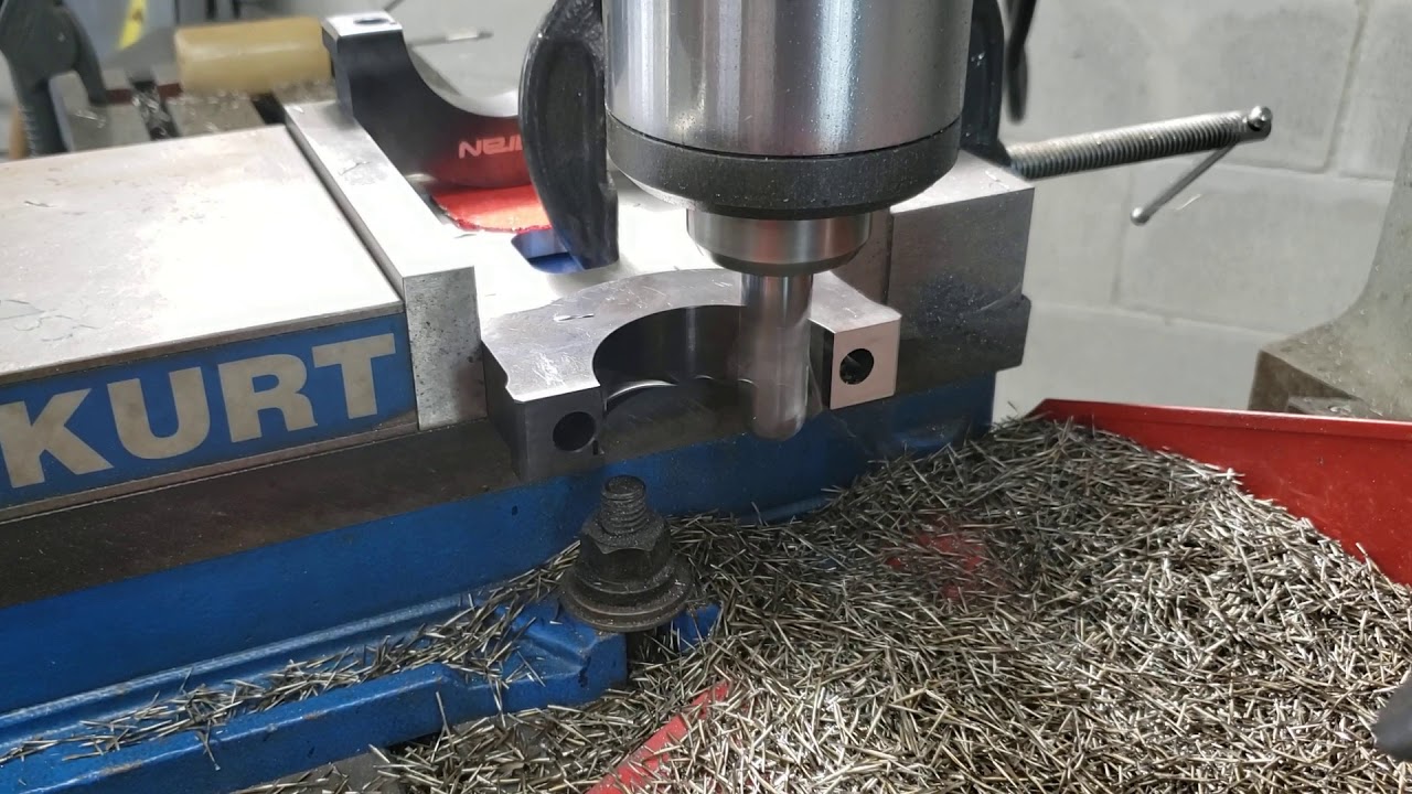 Machining 2jz main bearing caps.